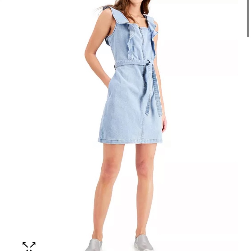 {Tinseltown} Ruffled Denim Dress